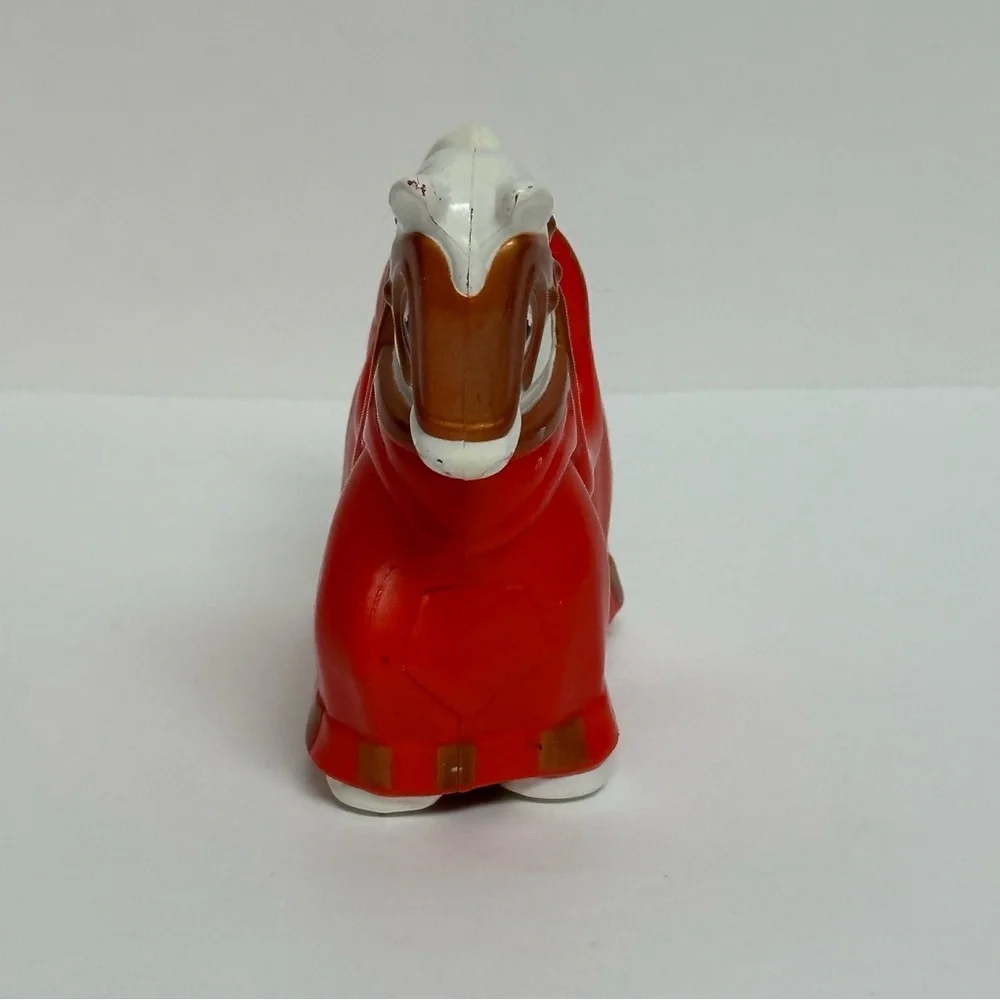 Imaginext White Red Castle Knight Jousting Rolling Horse Fisher Price